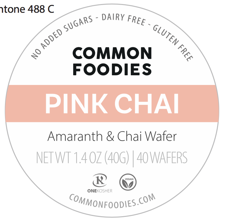 Oblea Vegana – Pink Chai 
(Vegan Wafer – Pink Chai)